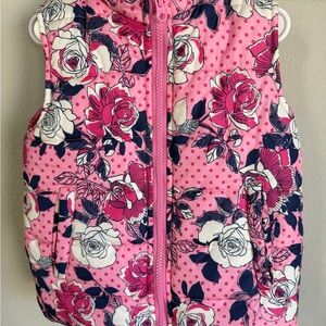 Crown & Ivy Kids Pink Floral Vest